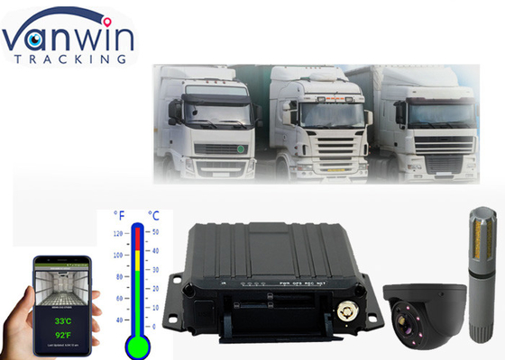 4जी ऑनलाइन वीडियो एसडी कार्ड मोबाइल डीवीआर जीपीएस ट्रैकिंग समाधान रेफ्रिजरेटेड ट्रकों के लिए तापमान निगरानी