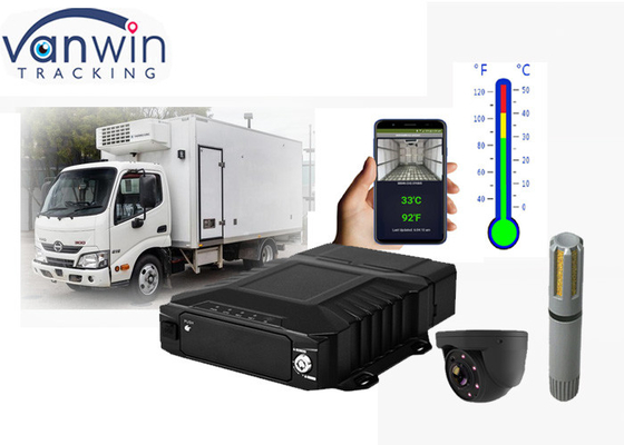 फ्रीजर ट्रक प्रबंधन के लिए तापमान निगरानी के साथ 4 चैनल एचडीडी मोबाइल एनवीआर सिस्टम